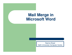 Mail Merge in Microsoft Word