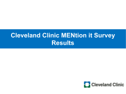 Cleveland Clinic MENtion it Survey Results