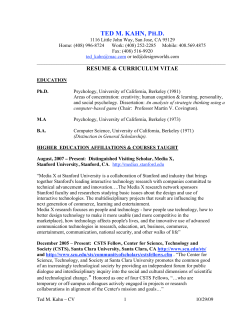Dr. Kahn`s Curriculum Vitae - DesignWorlds for Learning, Inc.