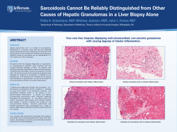 Sarcoidosis Cannot Be Reliably Distinguished from Other Causes of