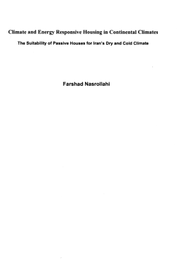 Climate and Energy Responsive Housing in Continental Climates
