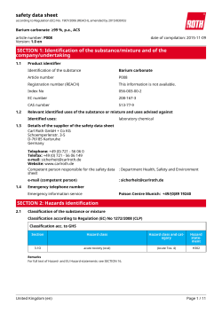 Safety Data Sheet: Barium carbonate