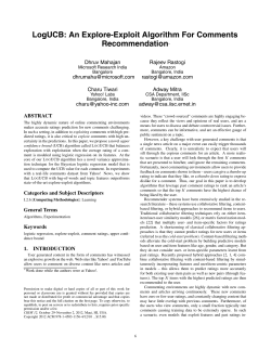 LogUCB: an explore-exploit algorithm for - CSA