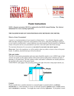 Poster Instructions
