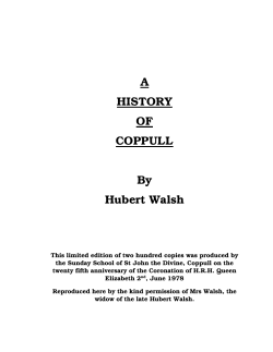 A HISTORY OF COPPULL By Hubert Walsh
