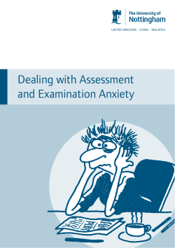 Dealing with assessment and exam anxiety
