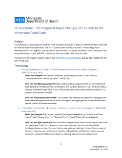 20 Questions: The Proposed Major Changes of Concern to the