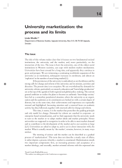 University marketization: the process and its limits 14