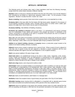 Article 8 - Definitions