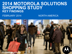 2014 MOTOROLA SOLUTIONS SHOPPING STUDY