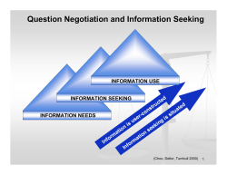 Question Negotiation and Information Seeking