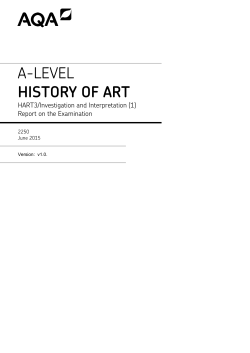 A-level History of Art Examiner report Unit 03