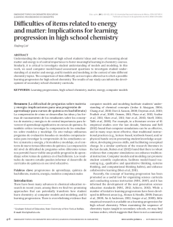 Learning Progressions in Chemistry