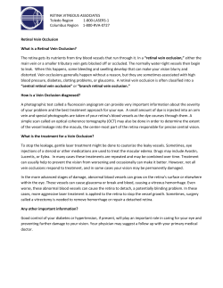 Retinal Vein Occlusion - Retina Vitreous Associates