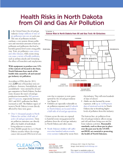 Health Risks in North Dakota from Oil and Gas Air Pollution