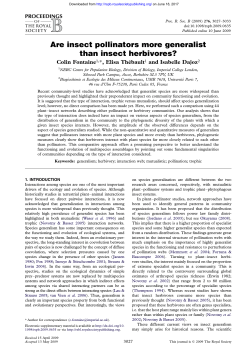 Are insect pollinators more generalist than insect herbivores?