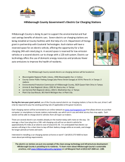Hillsborough County Government`s Electric Car Charging Stations