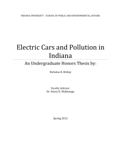Electric Cars and Pollution in Indiana