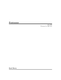Fontname - TeX Users Group