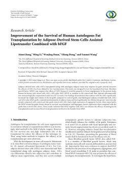 Improvement of the Survival of Human Autologous Fat