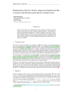 embedding entity pairs through observed re