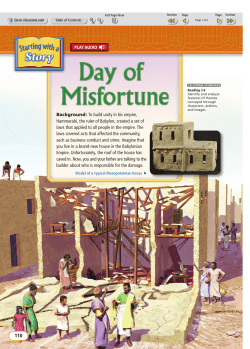 Background: To build unity in his empire, Hammurabi, the ruler of
