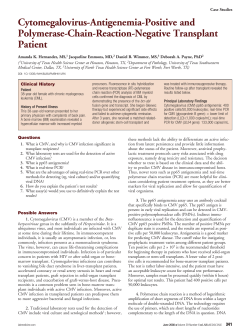Cytomegalovirus-Antigenemia-Positive and Polymerase