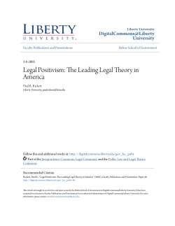 Legal Positivism: The Leading Legal Theory in America