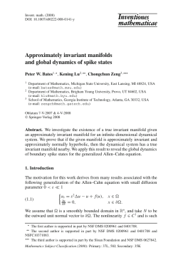 Approximately invariant manifolds and global dynamics of spike states