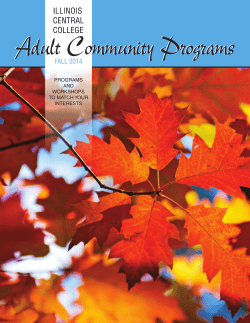 FALL 2014 - Corporate And Community Education