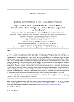 Linking environmental flows to sediment dynamics