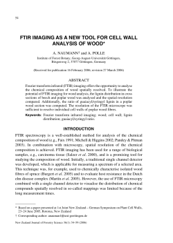 FTIR imaging as a new tool for cell wall analysis of