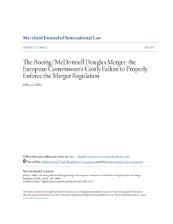 The Boeing/McDonnell Douglas Merger