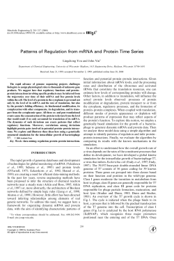 Patterns of Regulation from mRNA and Protein