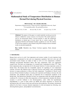 Mathematical Study of Temperature Distribution in Human Dermal