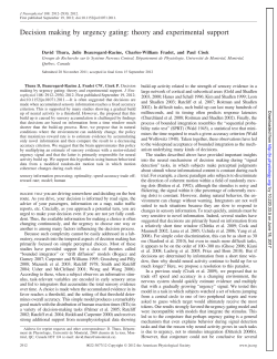 Decision making by urgency gating: theory and experimental support
