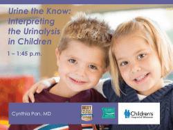 Urine the Know: Interpreting the Urinalysis in Children