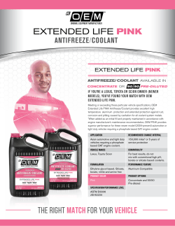 English - OEM Antifreeze/Coolant