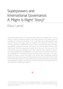 Superpowers and International Governance