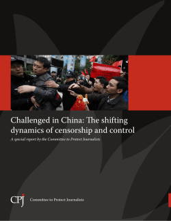 Challenged in China: The shifting dynamics of censorship and control
