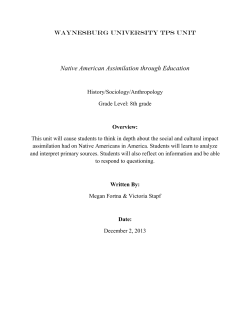 Native American Assimilation through Education