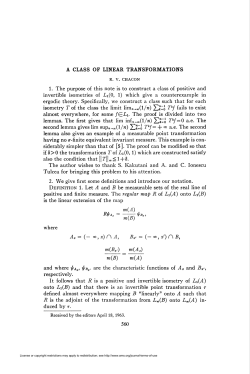 A CLASS OF LINEAR TRANSFORMATIONS 560