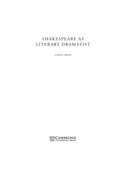 SHAKESPEARE AS LITERARY DRAMATIST