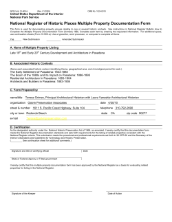 Multiple Property Documentation Form