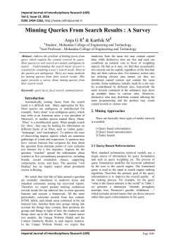 Minning Queries From Search Results : A Survey