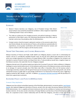 ASG Analysis_Shake Up in Mexico`s Cabinet