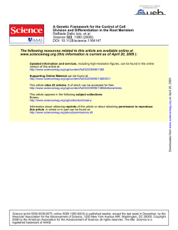 A Genetic Framework for the Control of Cell Division and