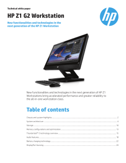 Technical white paper | HP Z1 G2 Workstation