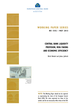 Central bank liquidity provision, risk