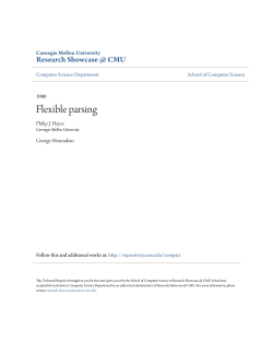 Flexible parsing - Research Showcase @ CMU